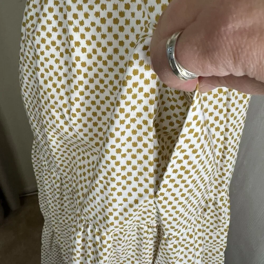 ANTHROPOLOGIE Somerset Puff Sleeve Edition Neutral Motif S Small - Picture 5 of 11